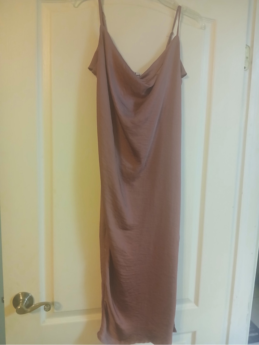 J for Justify Mauve Slip Maxi Dress with Cowl Neck